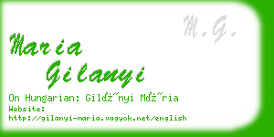 maria gilanyi business card